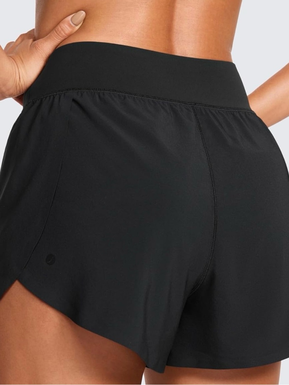 CRZ YOGA High Waisted Split Running Shorts for Women 3" - Picture 2 of 14